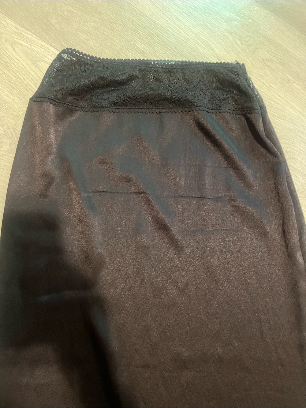 Zara Black‎ Maxi Slip Skirt with Lace Waist - Picture 3 of 5